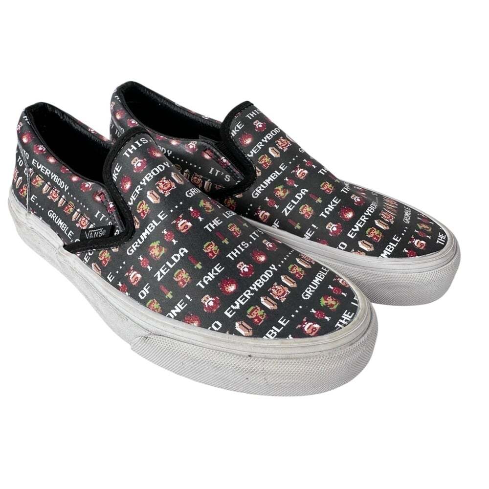 Vans Nintendo Zelda Game Over Slip On Sneakers Men 4.5 Women 6 Rare